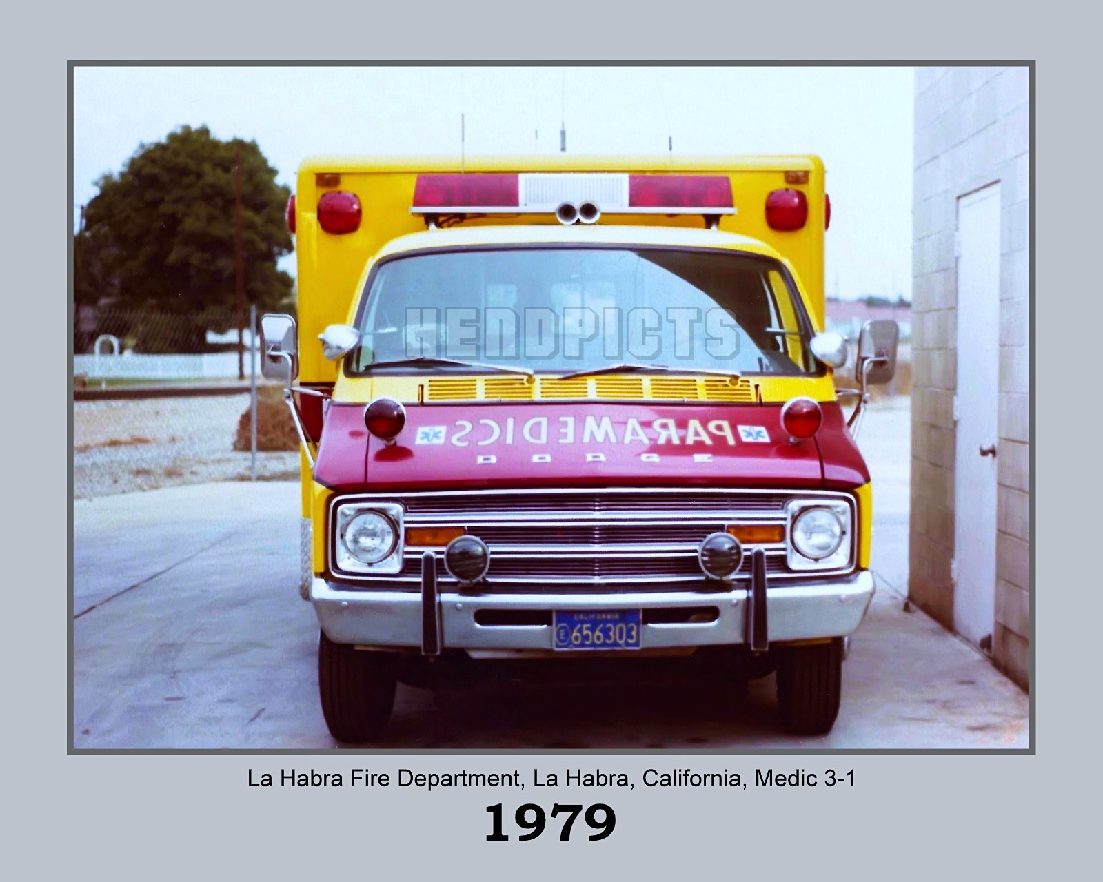 La Habra Fire 1979 Vintage Paramedic Unit 31 New 8×10 Unframed Photo VFRPBT_0022