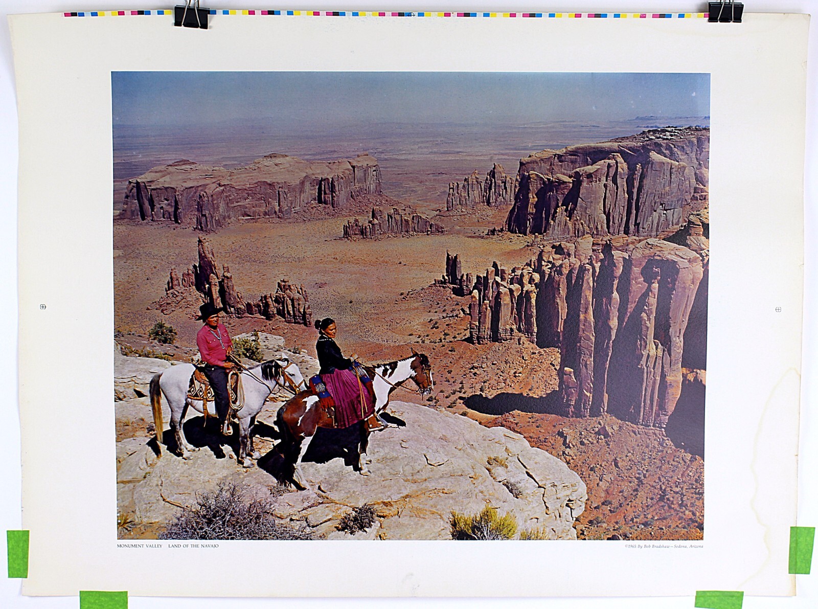 BOB BRADSHAW Color Lithograph Printers Proof 31 x 23 Inches Monument Valley RARE