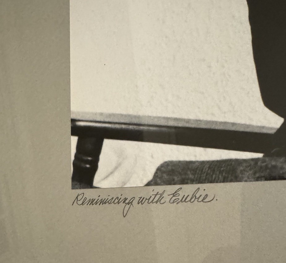 Reminiscing with Eubie Framed Photograph By Johnny Donnels SIGNED Black & White