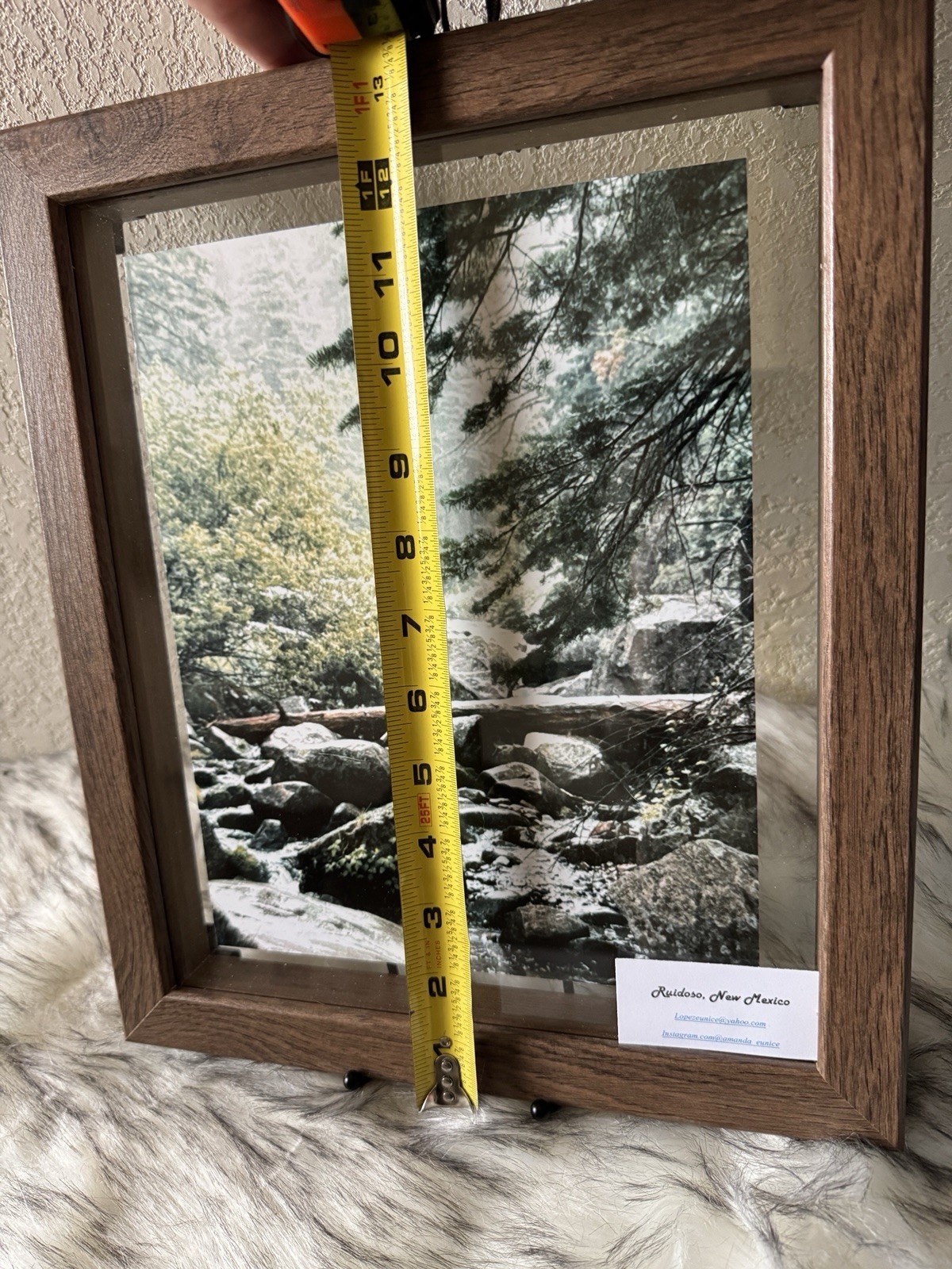 Rainy day photo of Bears Corner in Ruidoso New Mexico 8×10 framed wood