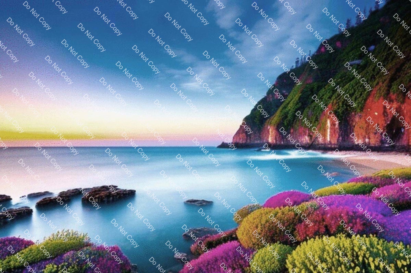 Digital Photo Image Wallpaper Background Digital Coastline Enhanced