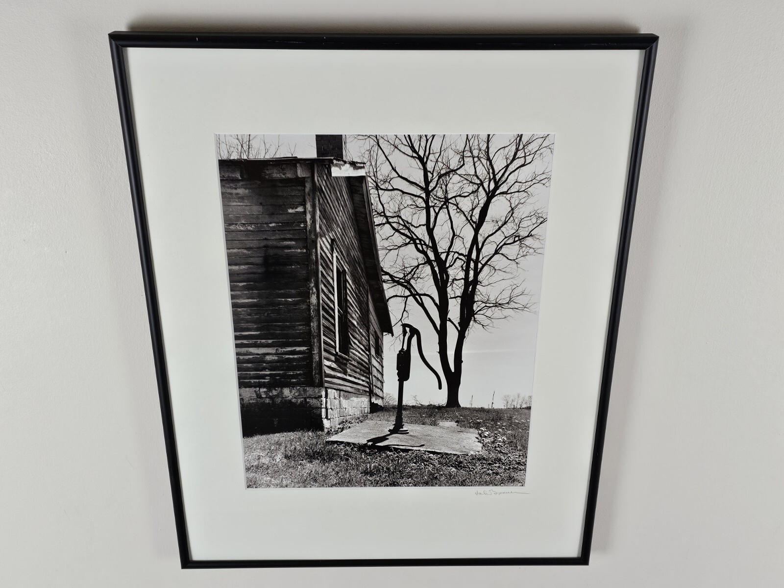 Original Signed John Bower 35mm Fine Art B&W Photograph 20×16 Framed Midwest Art