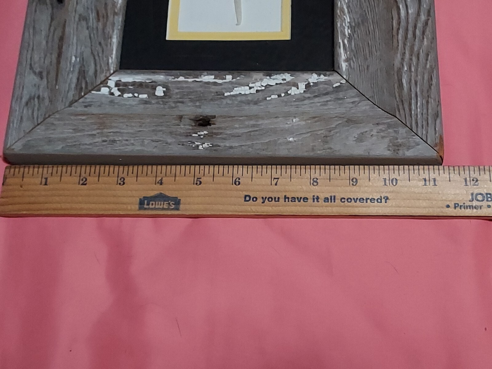 Picture of Painted Turkey Feather With Bald Eagle Eyes Beak Vtg Look Wood Frame