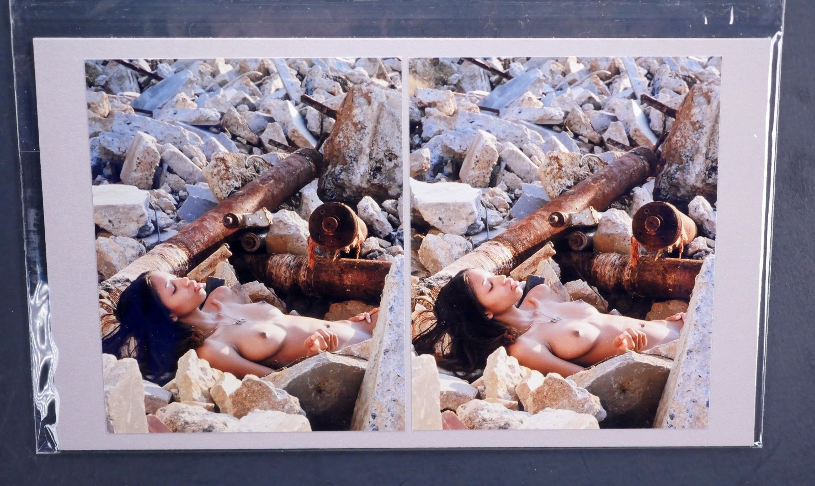 Boris Starosta 3D Stereoview – Stephanie 2004- nude black model signed 2003 #246