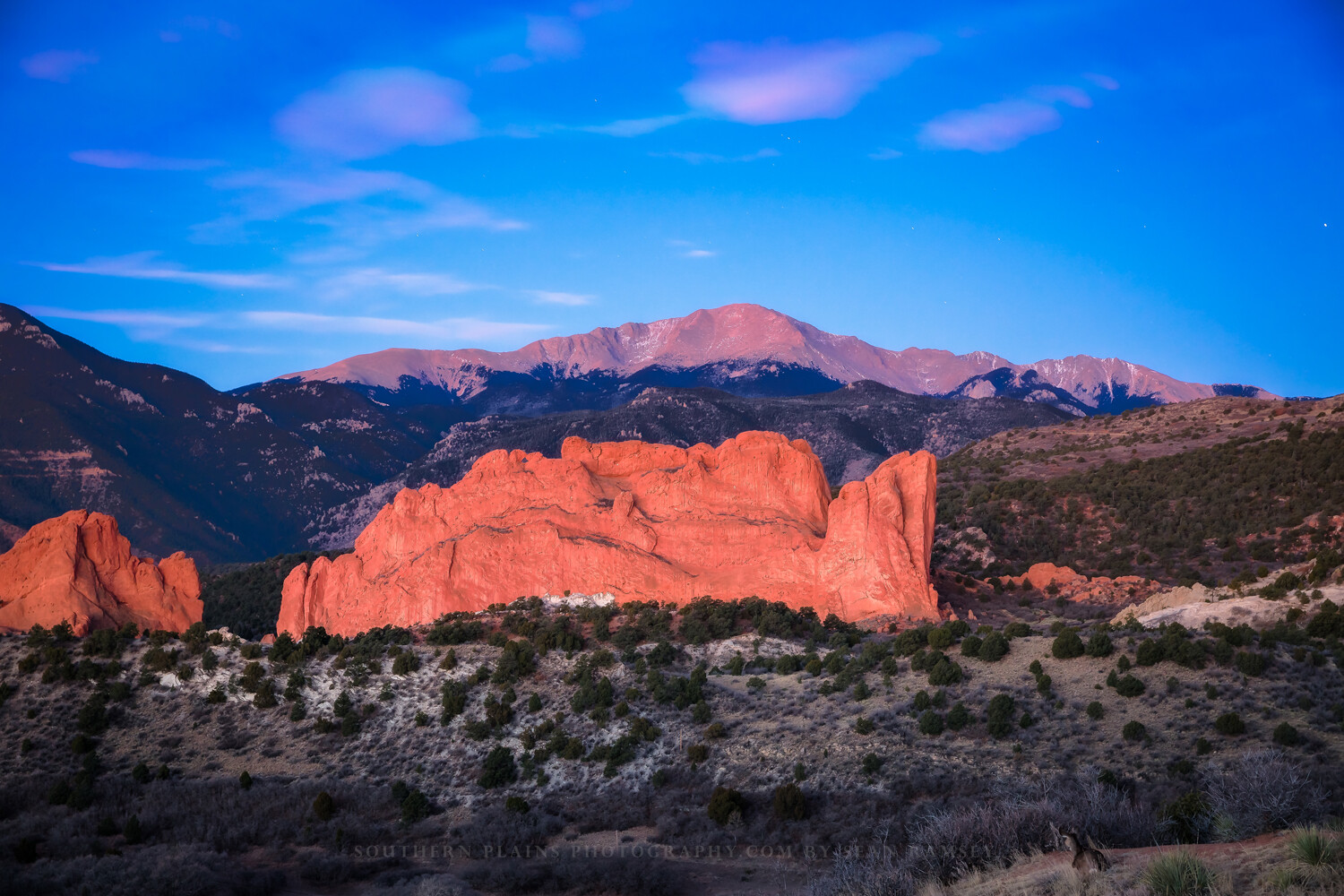 Rocky Mountain Photography Print – Picture of Pikes Peak in Colorado Springs