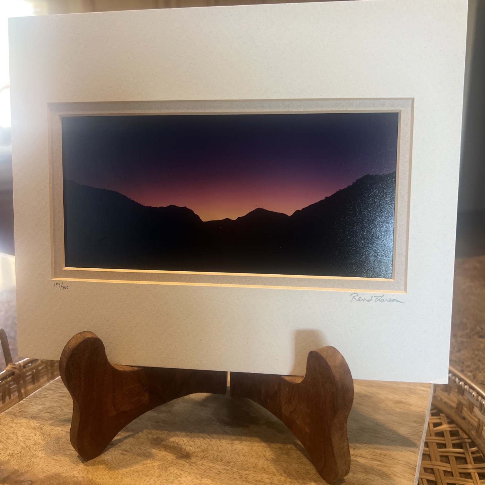 Rand Larson Signed Limited Edition Photo Desert Silhouette 149/300 Edition