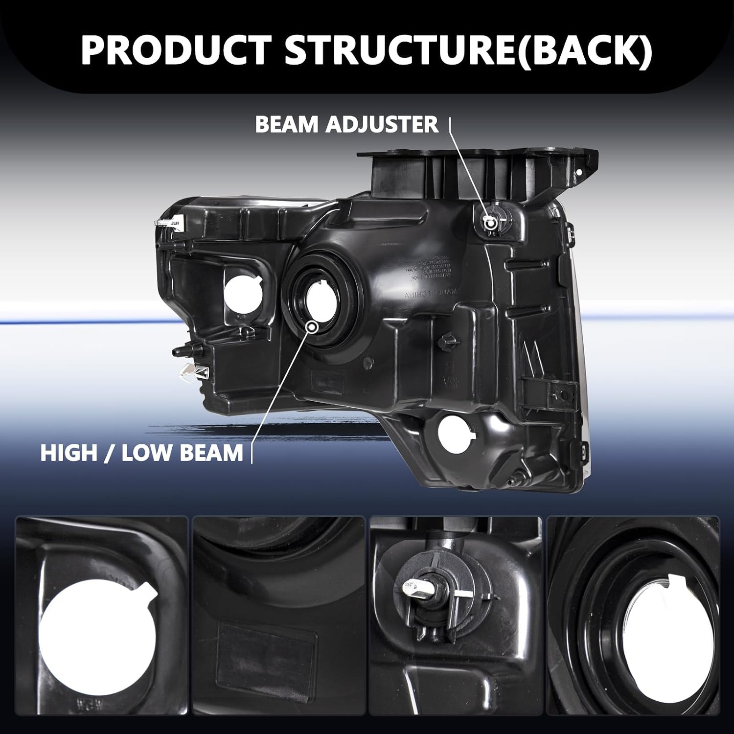 Halogen Headlights Assembly for 2009-14 Ford F150 | Adventure-Ready Weather Seal