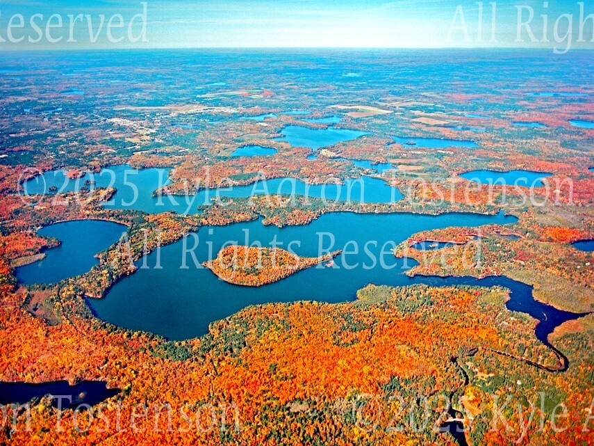 Cranberry Lake Vilas/Oneida County Eagle River Wisc Aerial Photo. Frame Optional
