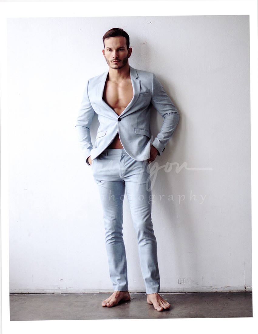 11 X 8.5 Alan Lyon Original Male Photo gay interest (2) Marcellus suit