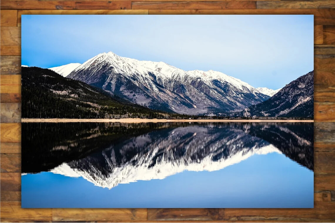 Rinker Peak & Twin Lakes, Colorado – Mountain Reflection Photography Art Prints
