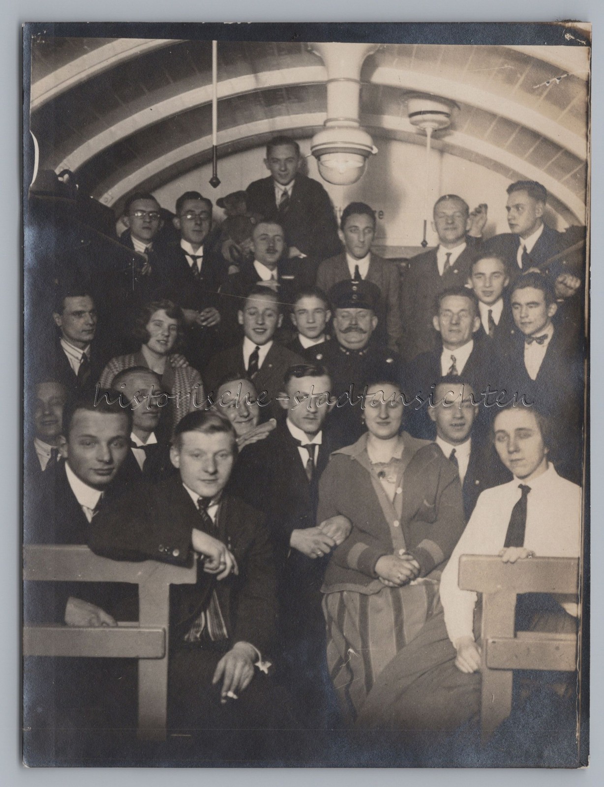 bathroom outdoor forest or? Pomerania? 1924 – Train Ride Conductor Handball Game Photo