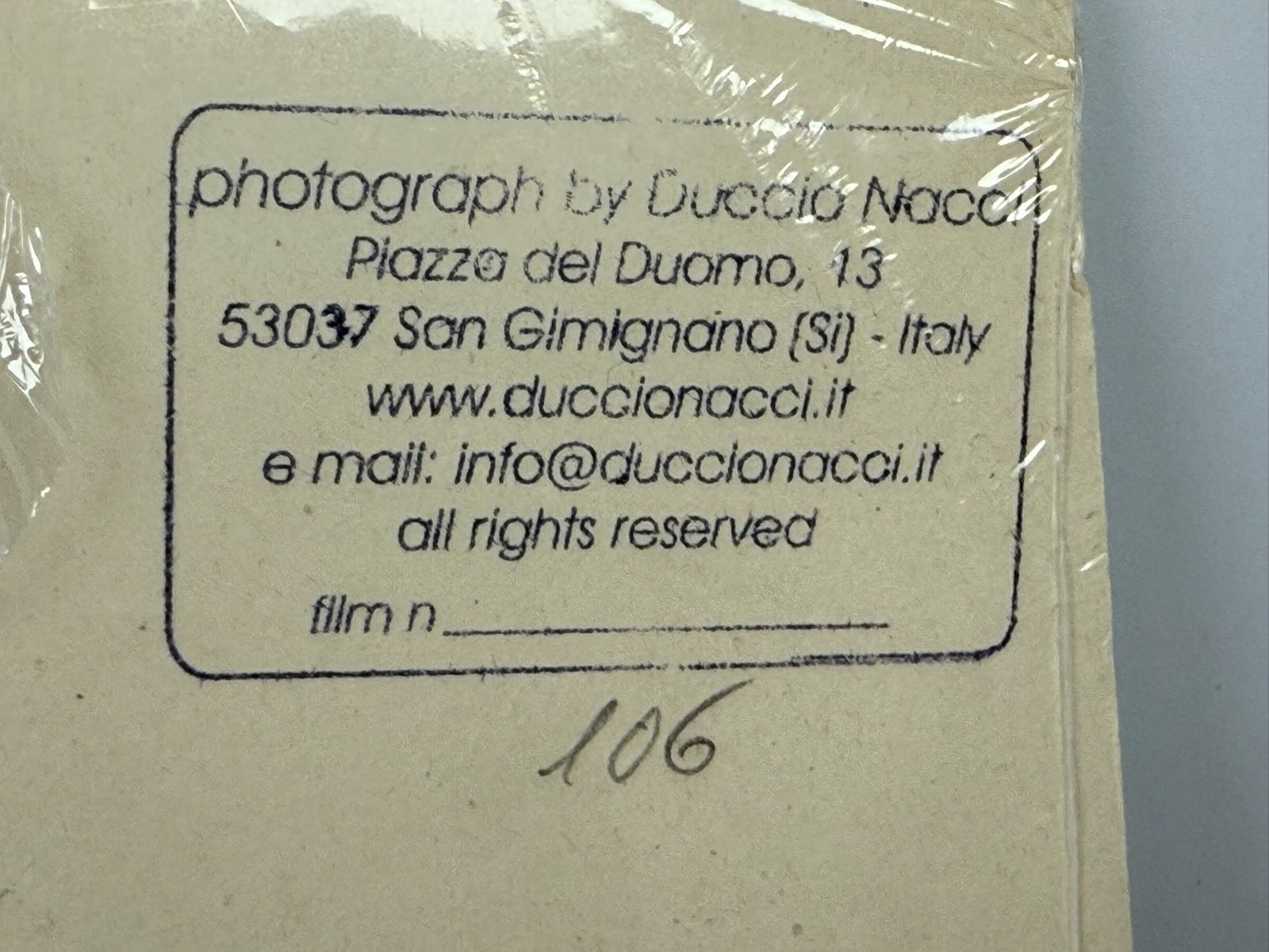 Duccio Nacci Signed Tuscany Photograph 2002 “Toscana, Castelfalfi” Matte 14.5×12