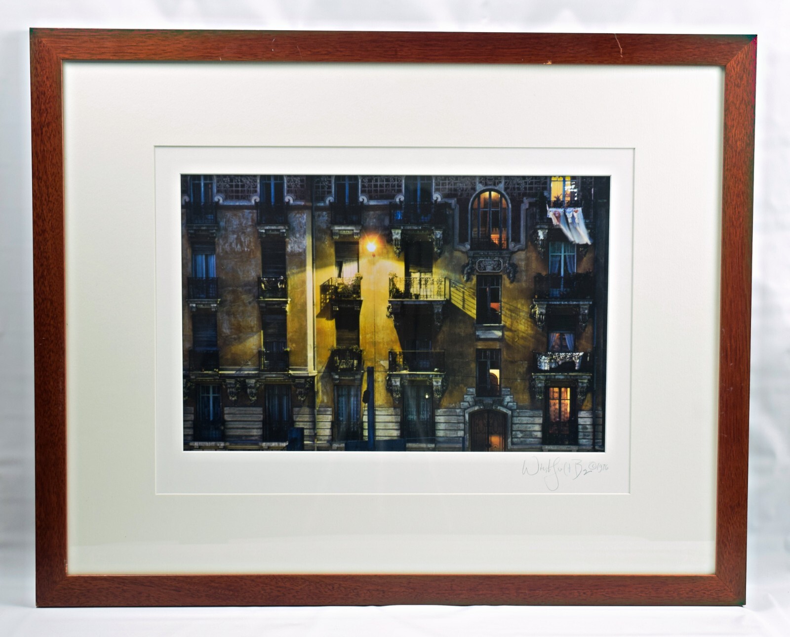 Art Photo, Signed Matted Framed, Figure Apparition Architecture City Bldg Façade