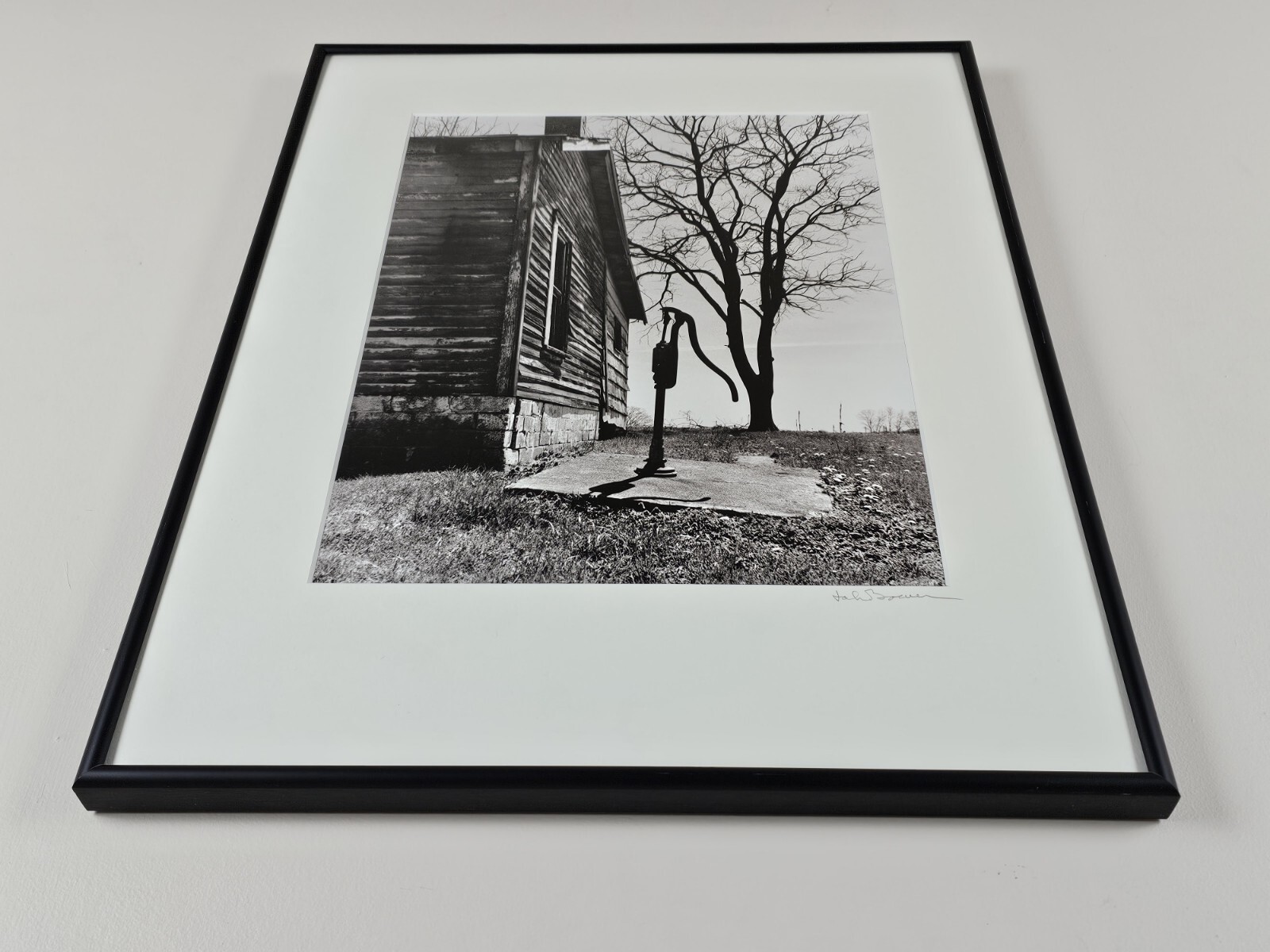 Original Signed John Bower 35mm Fine Art B&W Photograph 20×16 Framed Midwest Art