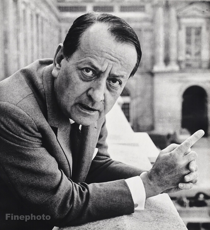 1968 Vintage ANDRE MALRAUX France Novelist Author PHILIPPE HALSMAN Photo Gravure