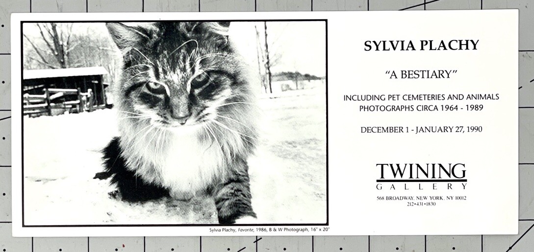 SYLVIA PLACHY (b. 1943) Art Announcement Card 1990 – A Bestiary