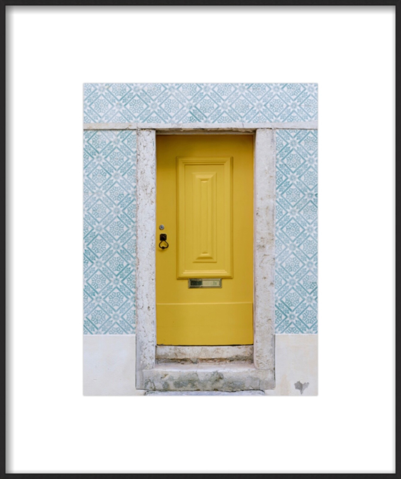 11×14 Photo Lisbon Portugal prints of colorful vintage city doors (two photos)