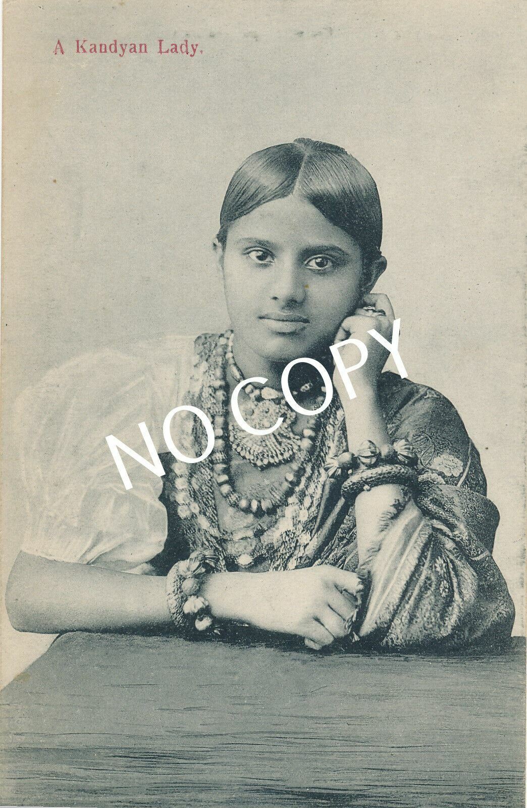Photo PK Ceylon Colombo Young Native Woman in Costume J1.2