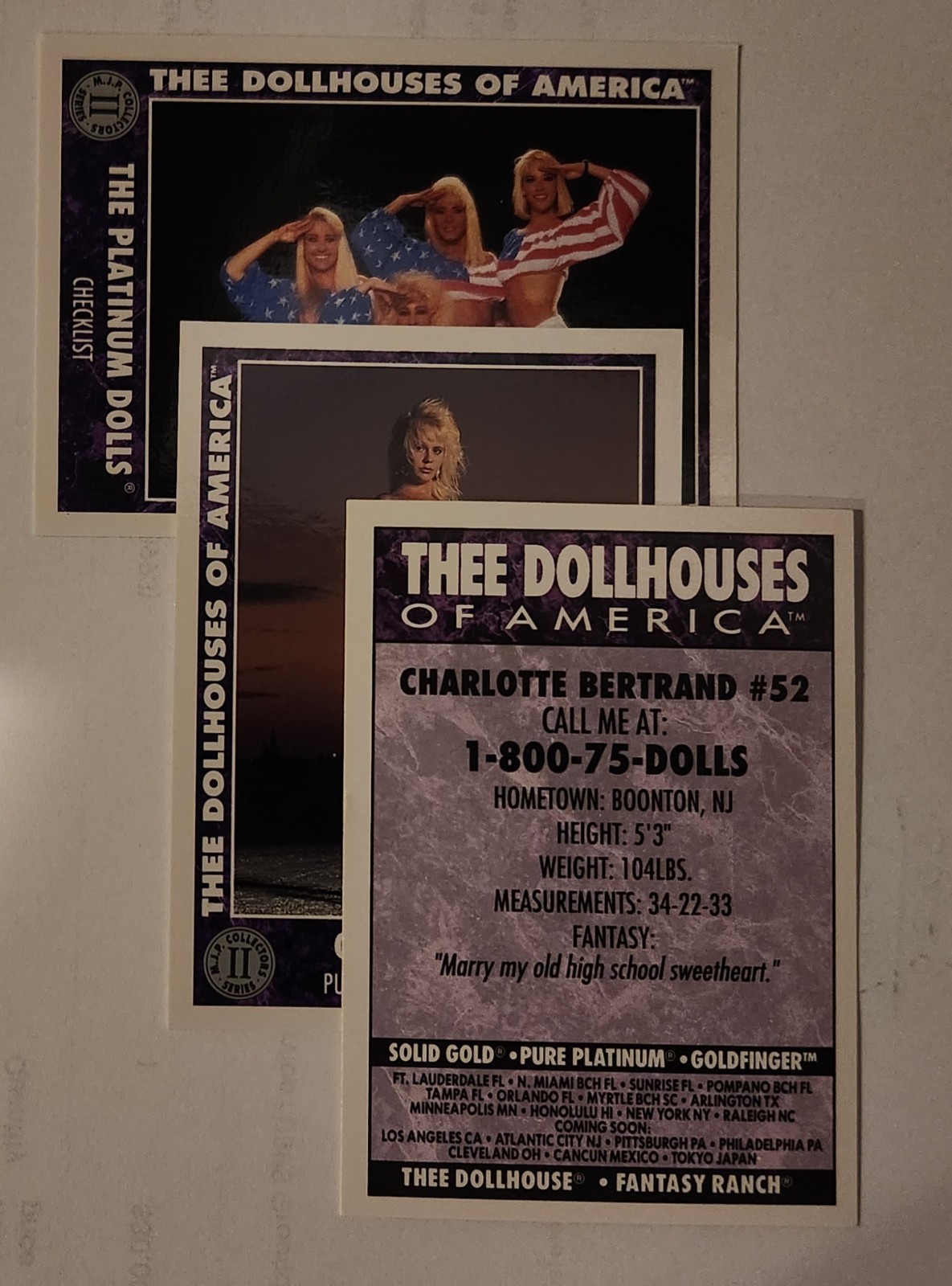 Thee Dollhouses of America II “Platinum Dolls” Trading (x100) Card Set