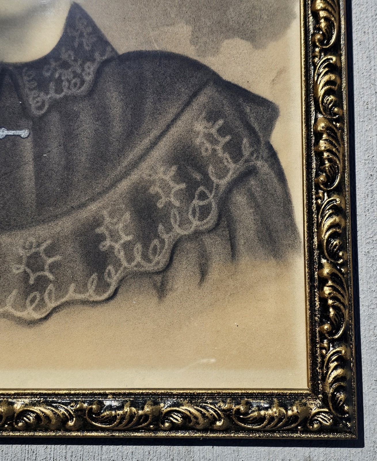 Antique Studio CRAYON PORTRAIT, Tennessee Farmers Pioneers Oddities BOGLE FAMILY