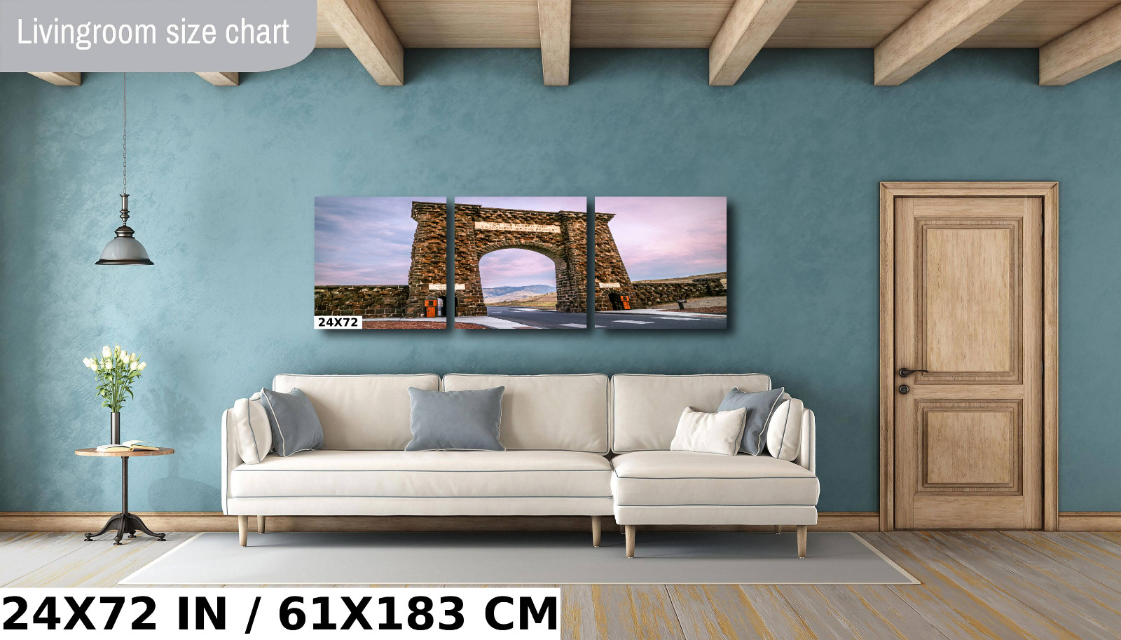 Arch of Adventure: Roosevelt Arch at Yellowstone Wall Art Montana