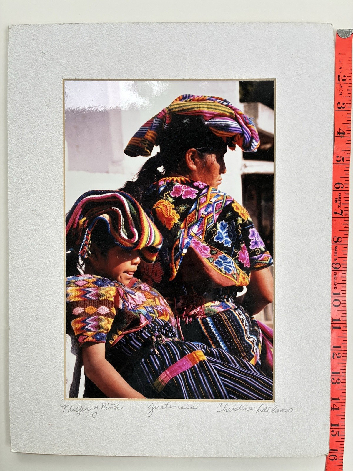 Christine Dellosso Art Photography Guatemala Travel Mujer y Nina 12 x 16 Matted