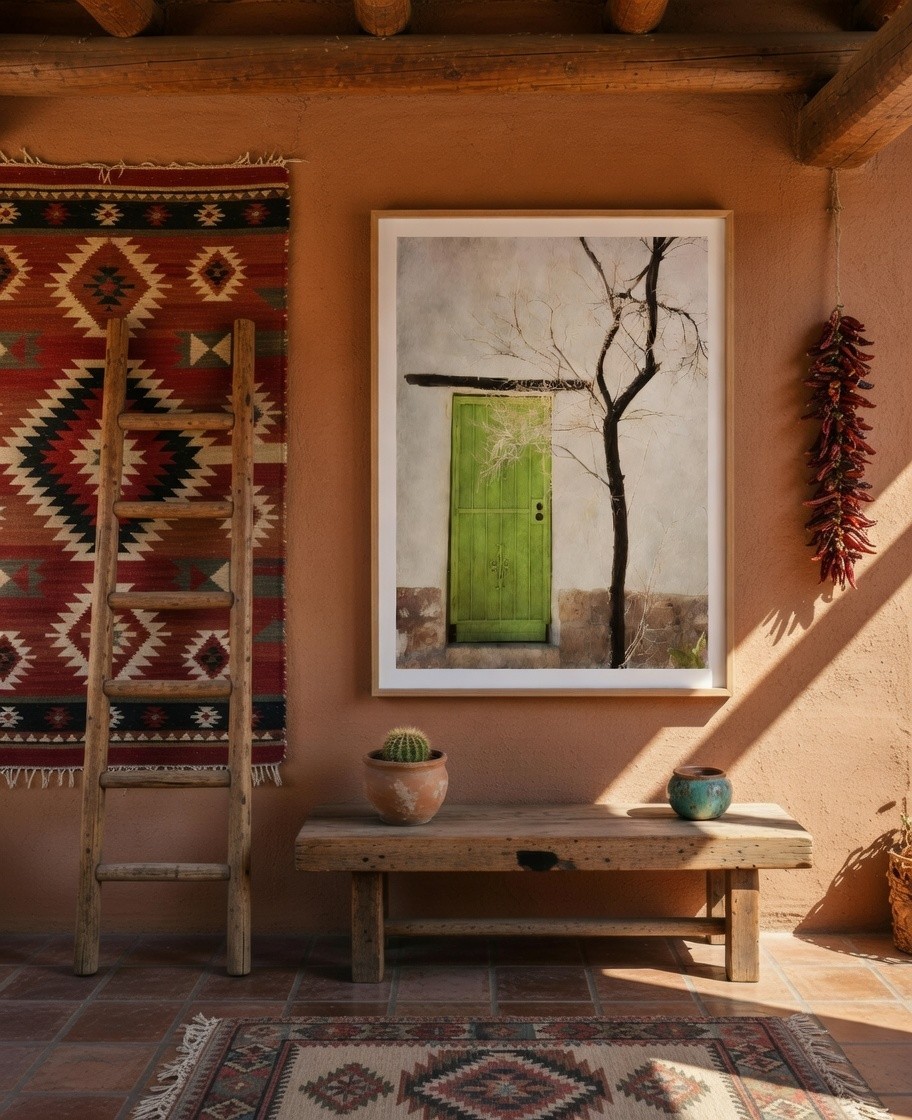 Adobe Green Door, Tucson Arizona Southwest Wall Art Photography