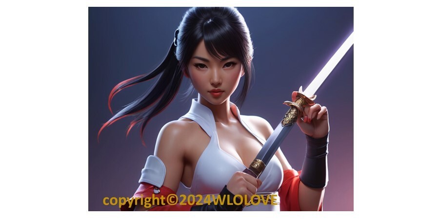 Beautiful Sensual Asian Girl Anime B on Quality semi-gloss Photo Paper 8.5″x11″