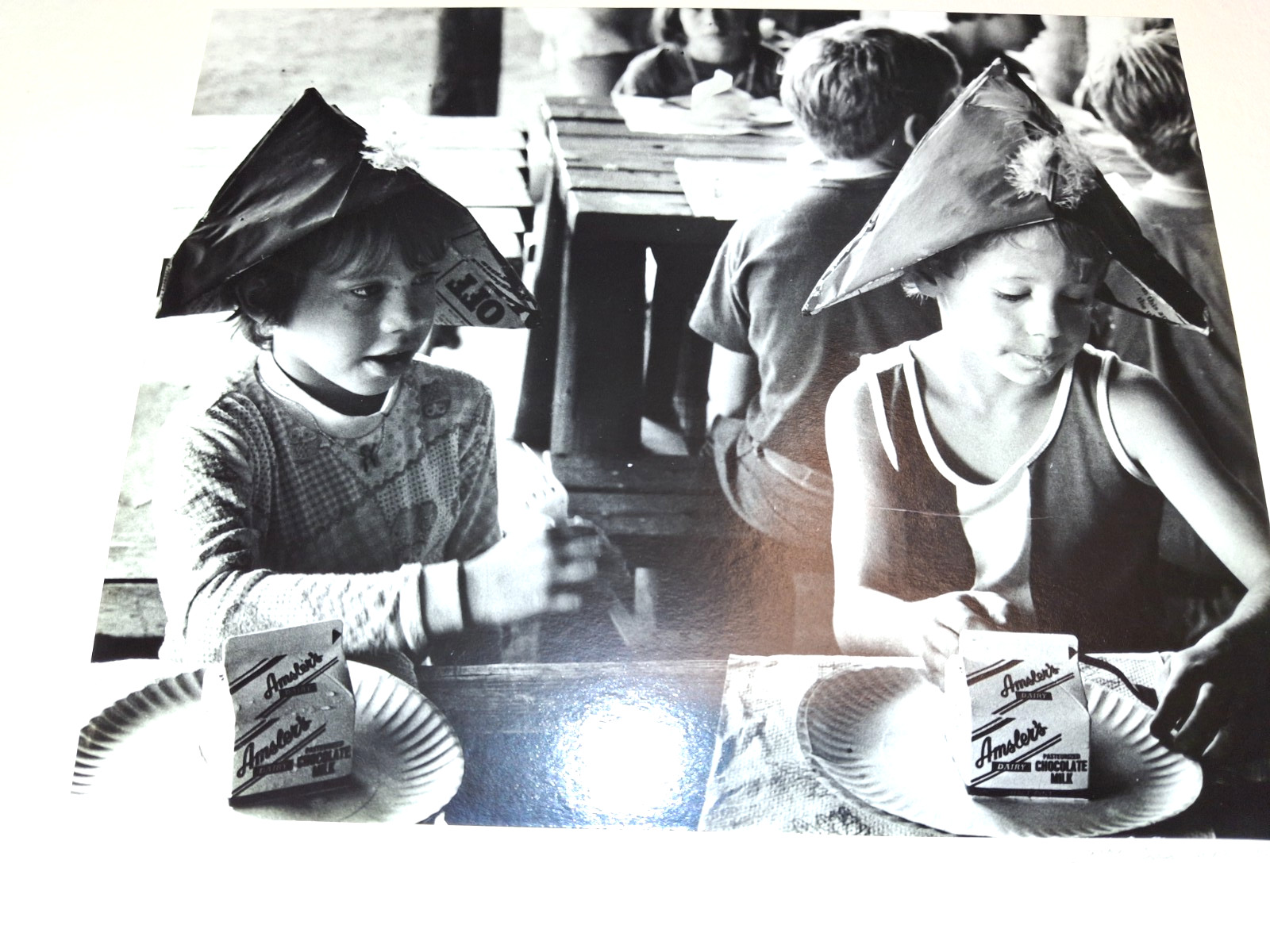 B+W Photography 8″x10″ Kids at Camp 4 Portrait Gelatin Silver Print Vtg Darkroom