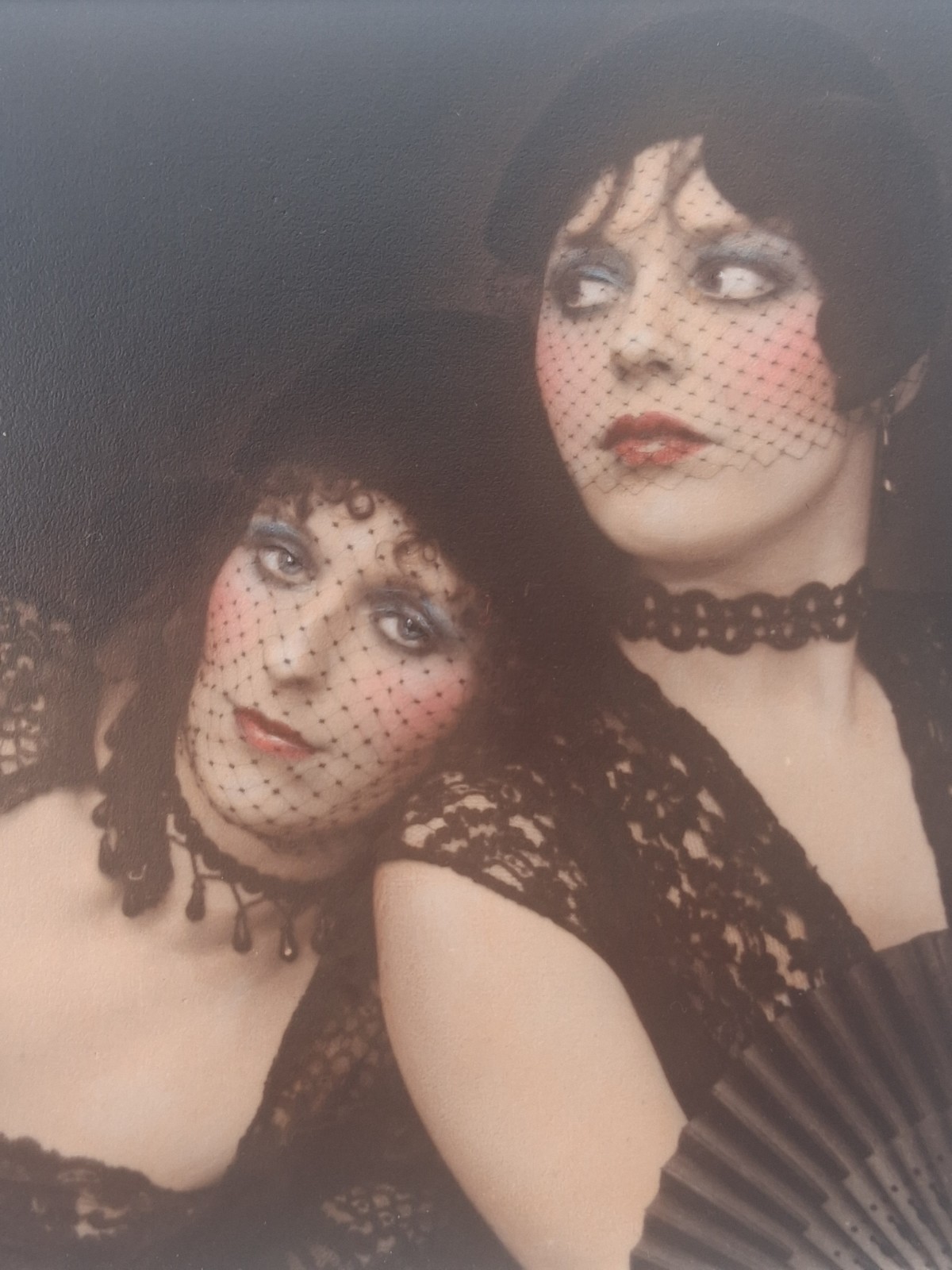 Black Widows Photograph Gary Johnson Signed Oddity Flapper Women Hand Colored