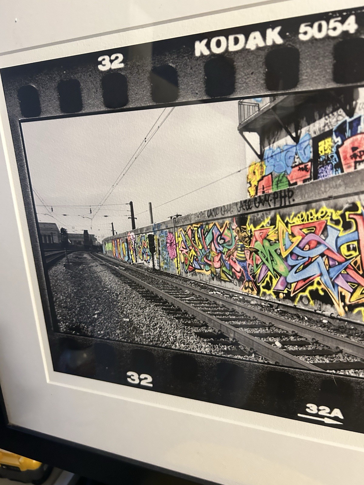 Art Graffiti TrainTrack Photography Kodak Matted/Framed Signed Bruce Reinfeld
