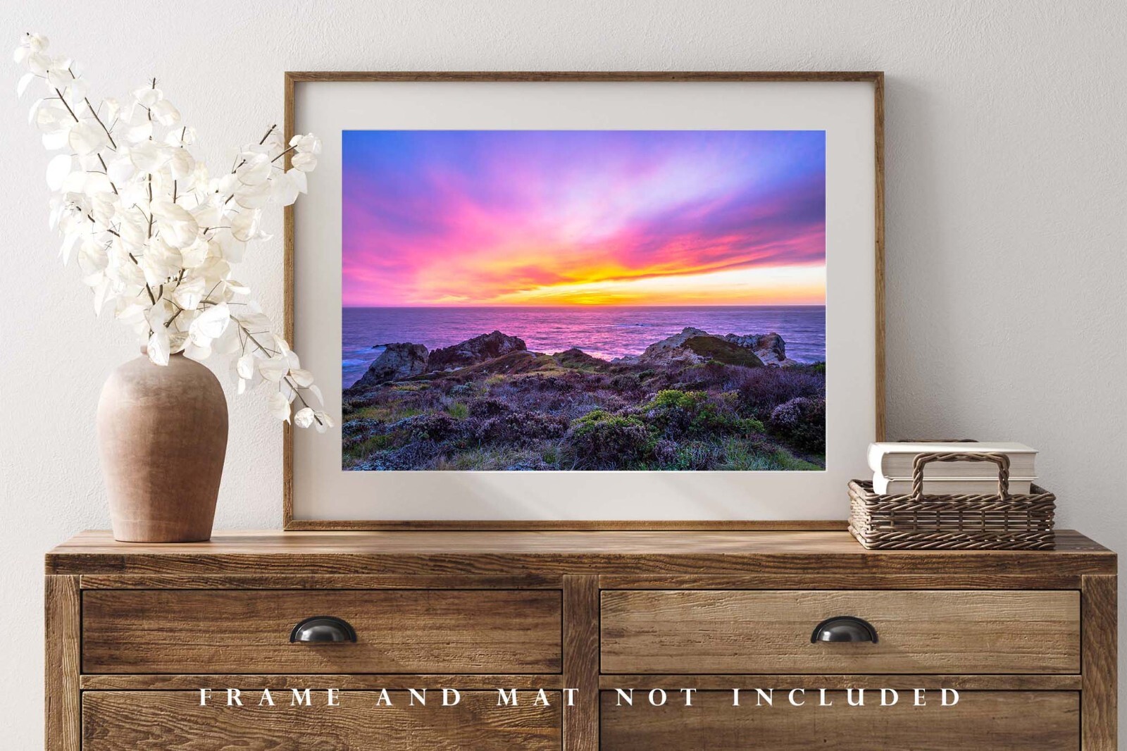 Coastal Photography Print – Picture of Scenic Sunset at Big Sur California