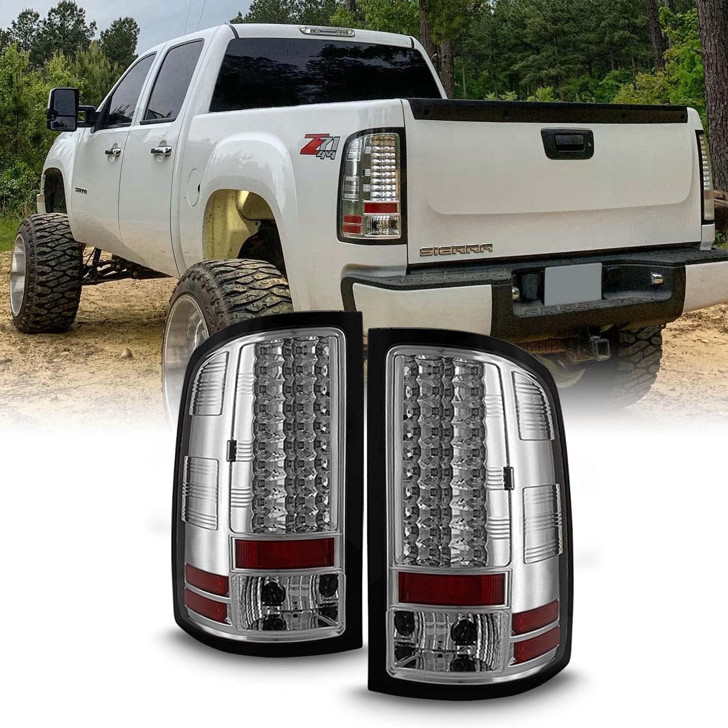 – for 07-13 Sierra 1500 07-14 Sierra 2500HD 3500HD Pickup Truck LED Tail Lights