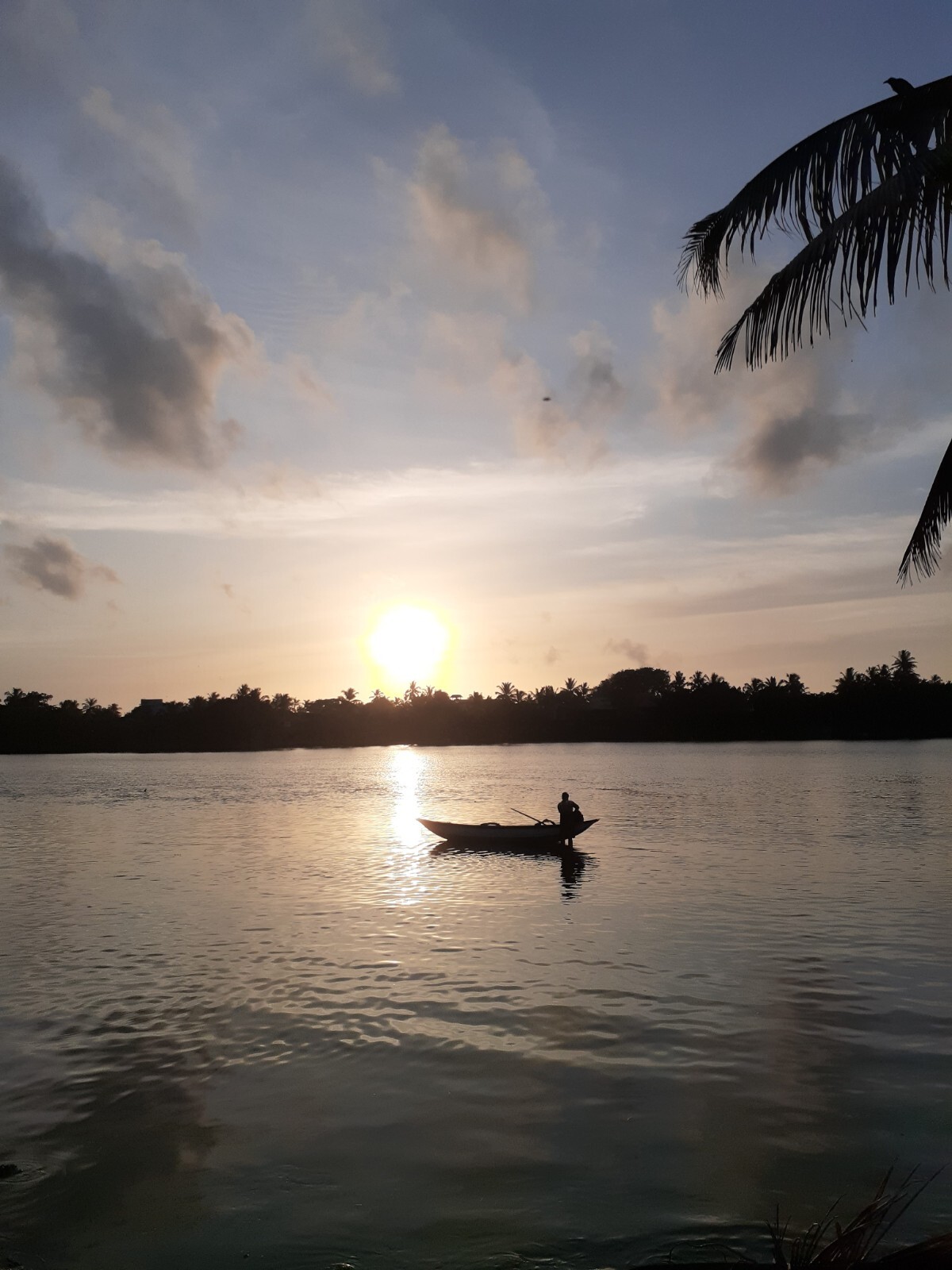 Sri Lanka Sunset Nature River Boat Photograph Photo Beautiful Image For a print