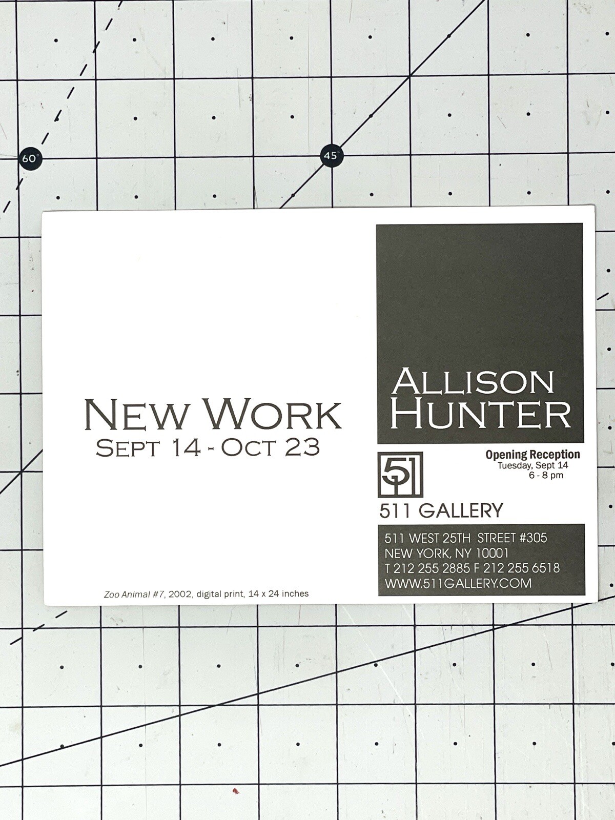 Allison Hunter (b. 1967) Art Show Announcement Card 2007