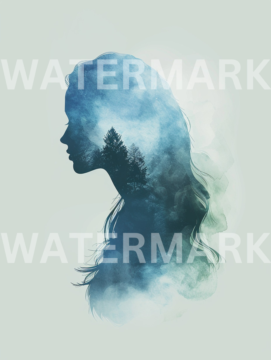 Digital Photo Image Watercolor Abstract Woman Picture Art Wallpaper Desktop