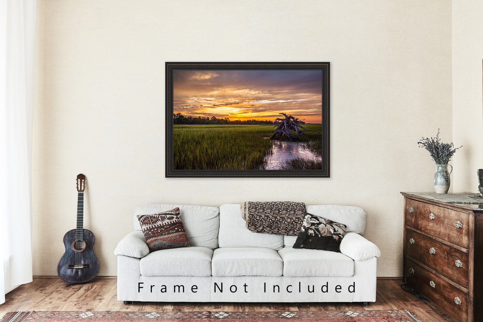 Dead Tree in Salt Marsh Print, South Carolina Pictures, Coastal Lowcountry Decor