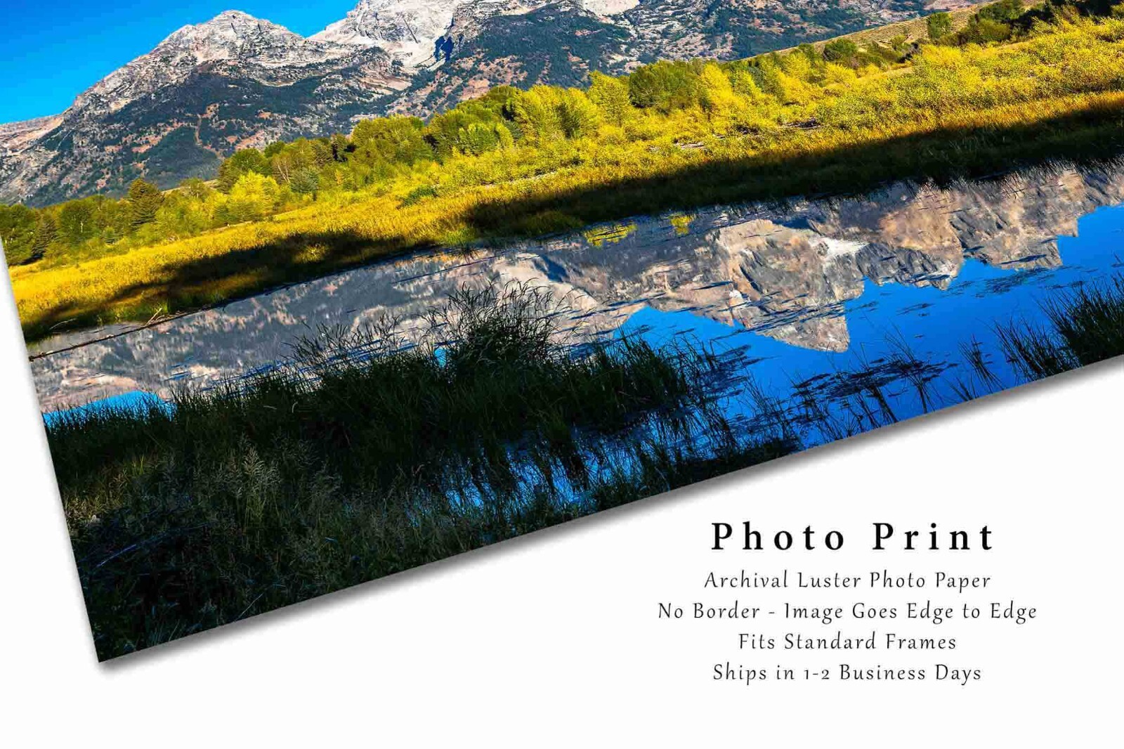 Grand Teton Photography Print: Wyoming Rocky Mountains Autumn Landscape Picture
