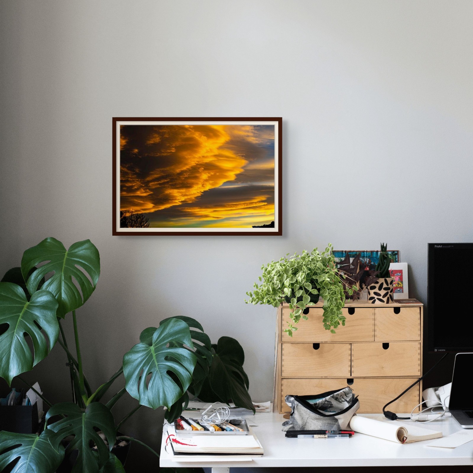 13×19 Fine Art Photography Print – Golden Sky – Archival Photo Paper