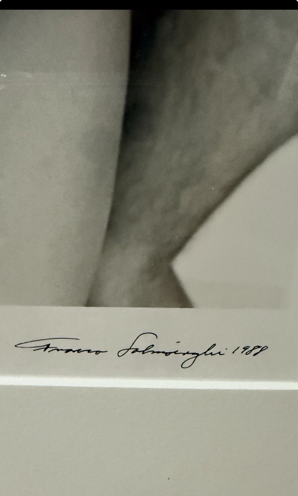 Original Signed Photograph By Franco Salmoiraghi Dated 1988 ‘Torso And Hand’