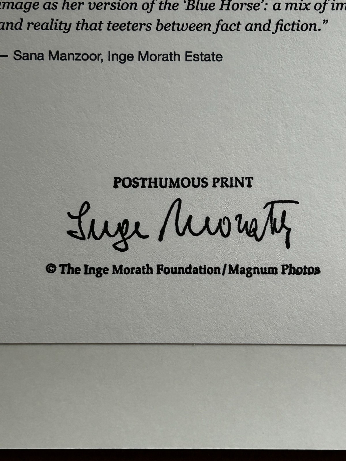 Inge Morath – Magnum Square Prints Limited – Estate Stamped Photo