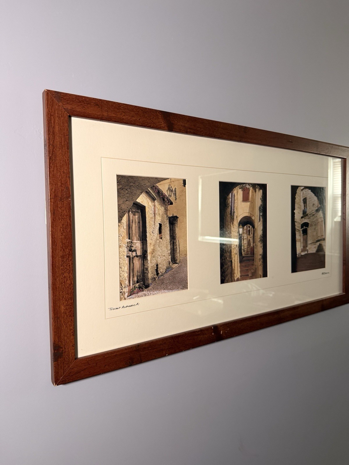Framed Matted Signed Architectural Doors & Archways Triptych Color Photo