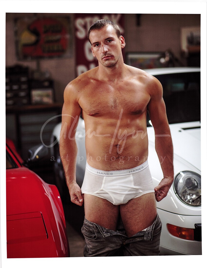 11 X 8.5 Alan Lyon Original Male Photo gay interest (1) Esteban white car