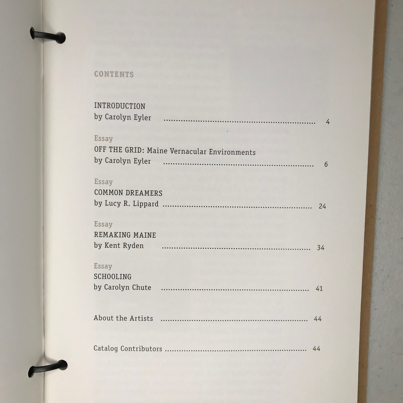 Off the Grid: Maine Vernacular Environments — USM Art Galleries 2007 PB