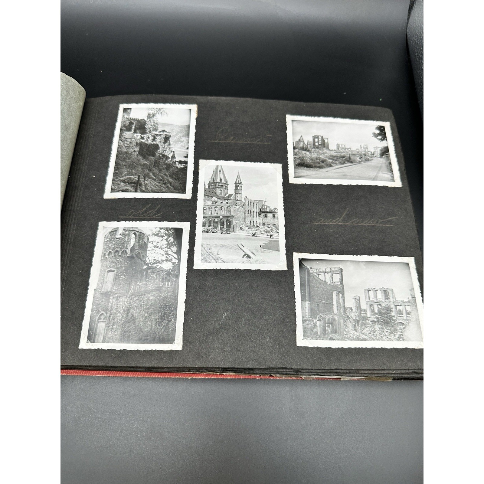 Antique Photo Album 1951 Post War Germany Sweden Portugal Travel Photographs JS