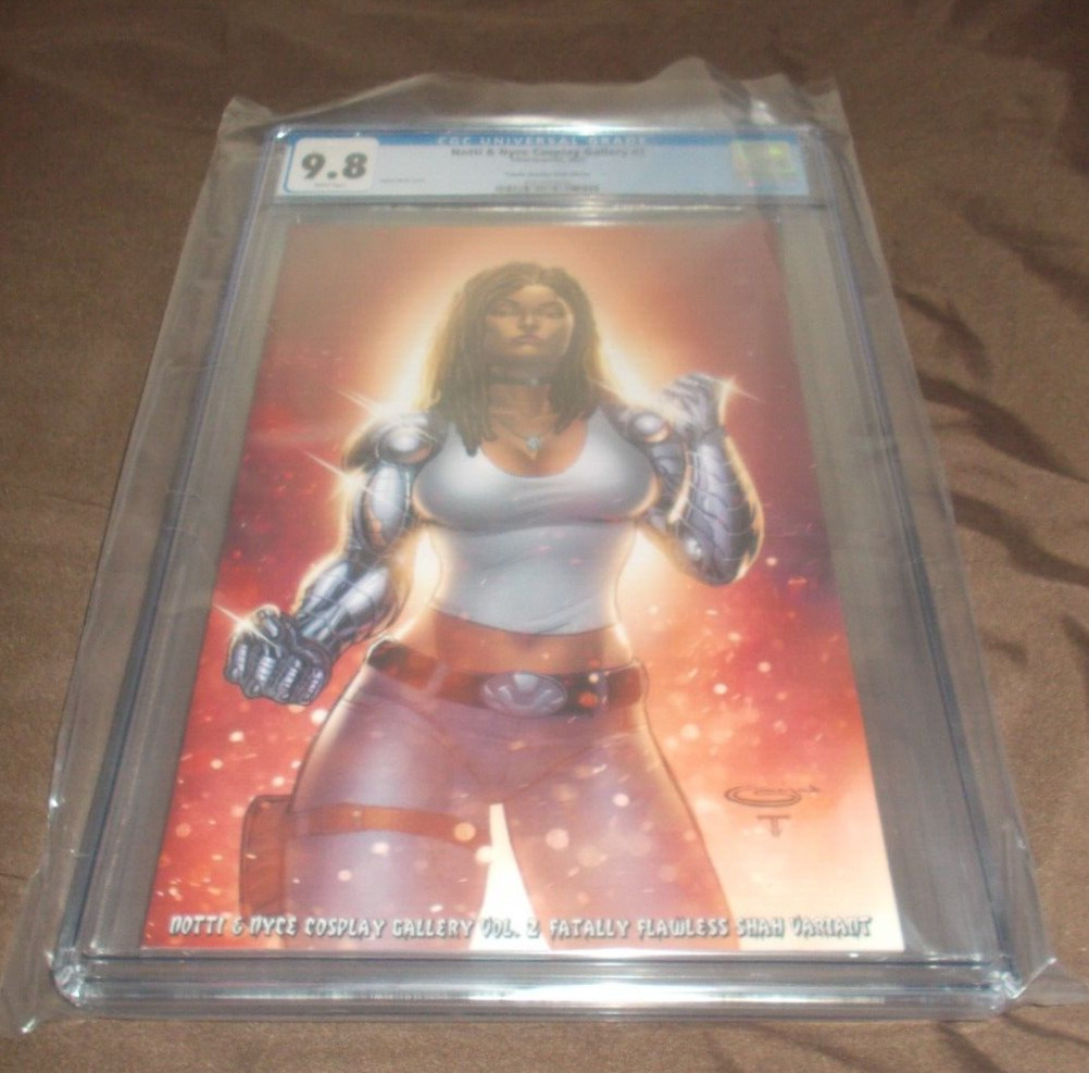 Mortal Kombat Jax CGC 9.8 # 2 SHAH VARIANT 2021 CLEAVAGE! Notti & Nice Cosplay