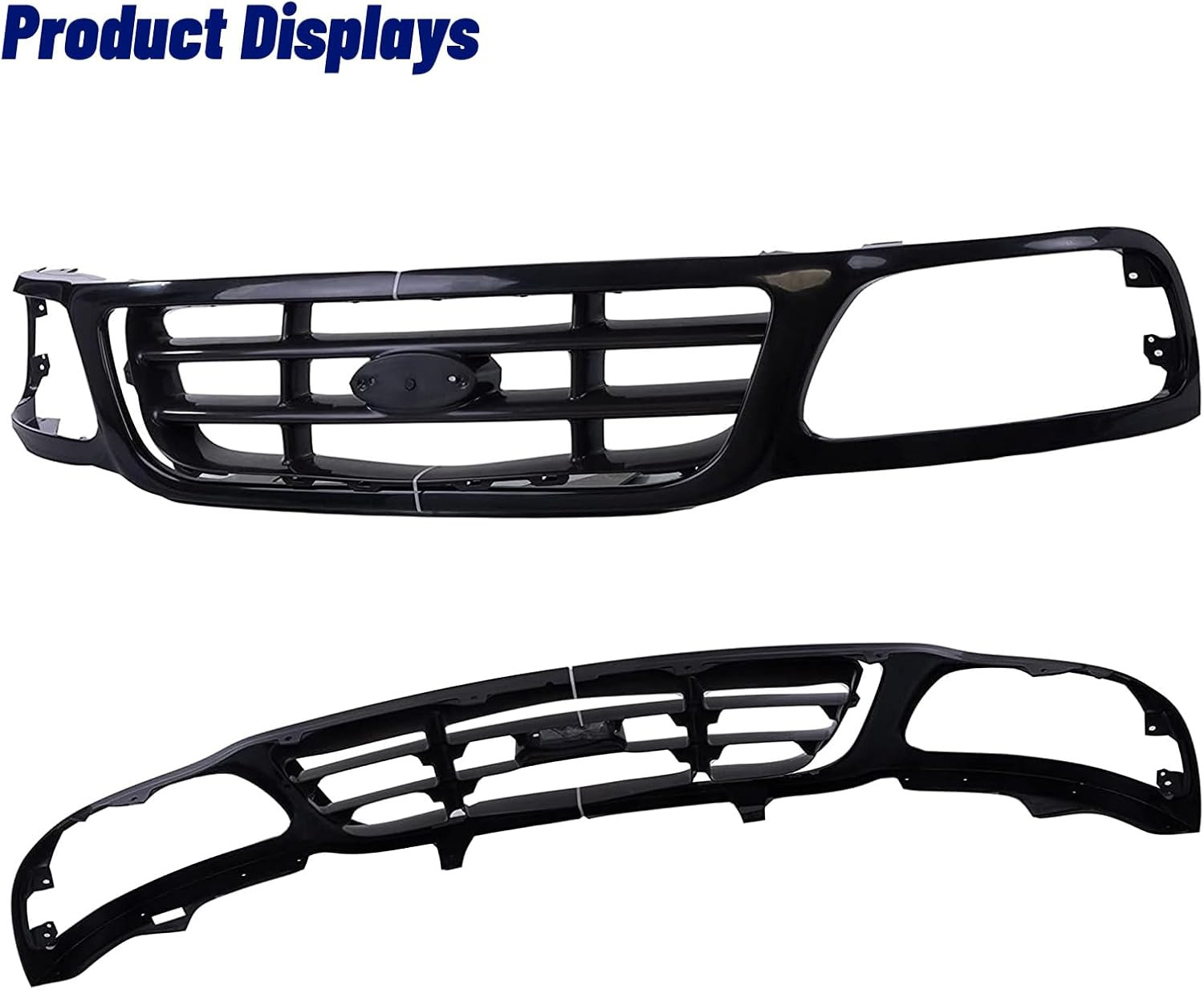 Replacement Parts Front Grille Grill Assembly with Cross Bar Insert Compatible w