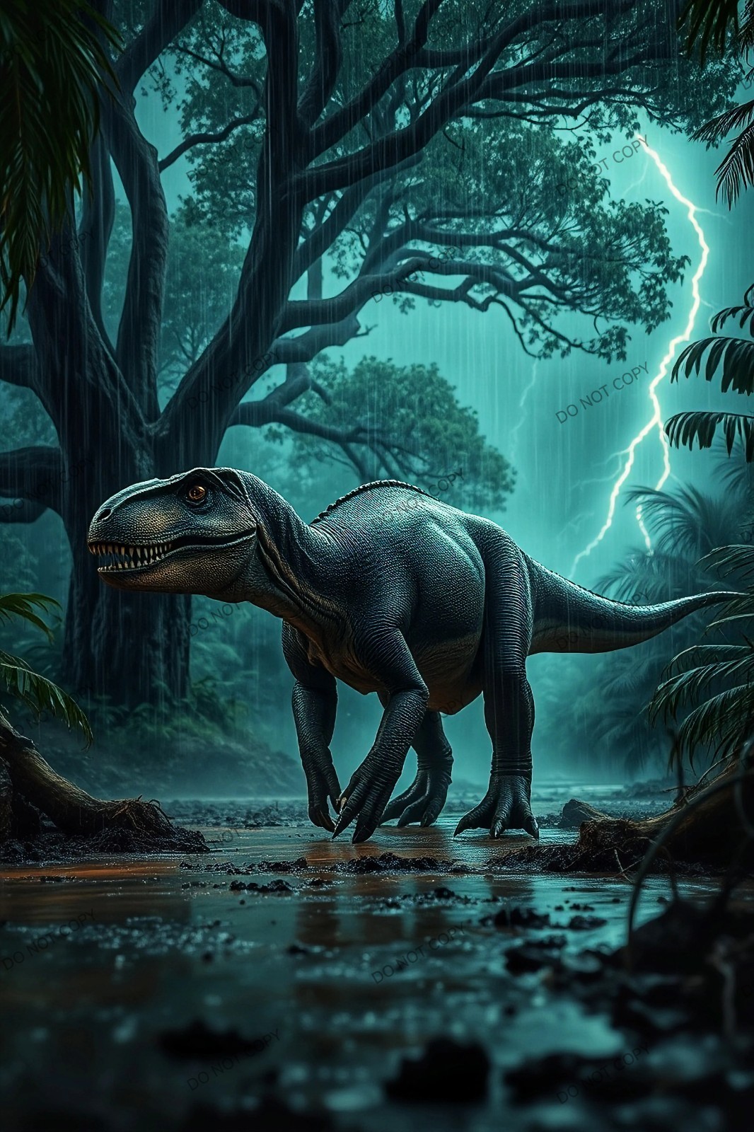 Digital Image Picture Photo Wallpaper Background Desktop Dinosaur 4 Print AI Art