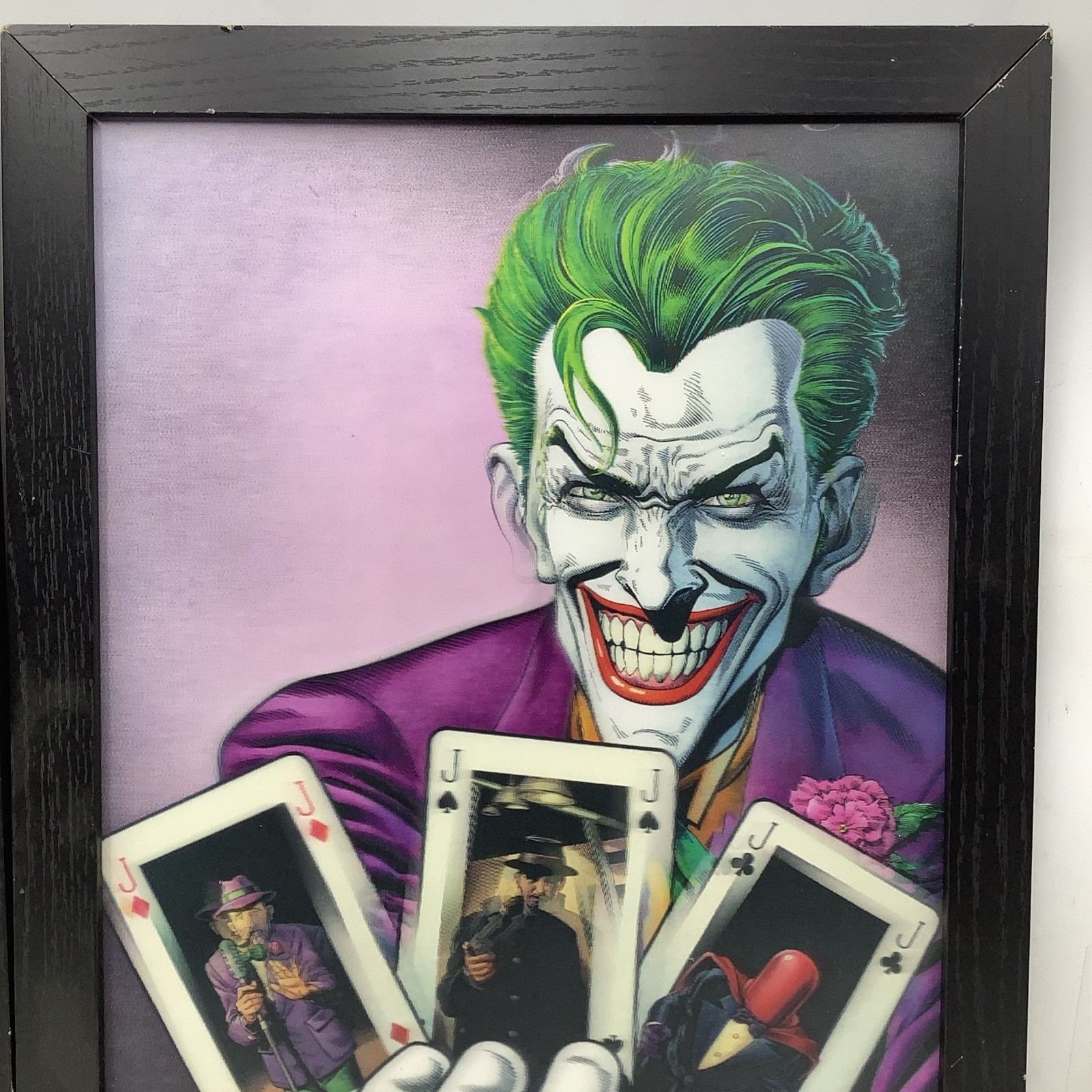 DC Comics The Joker 3D Holographic Picture, Framed, 19in. x 13in.