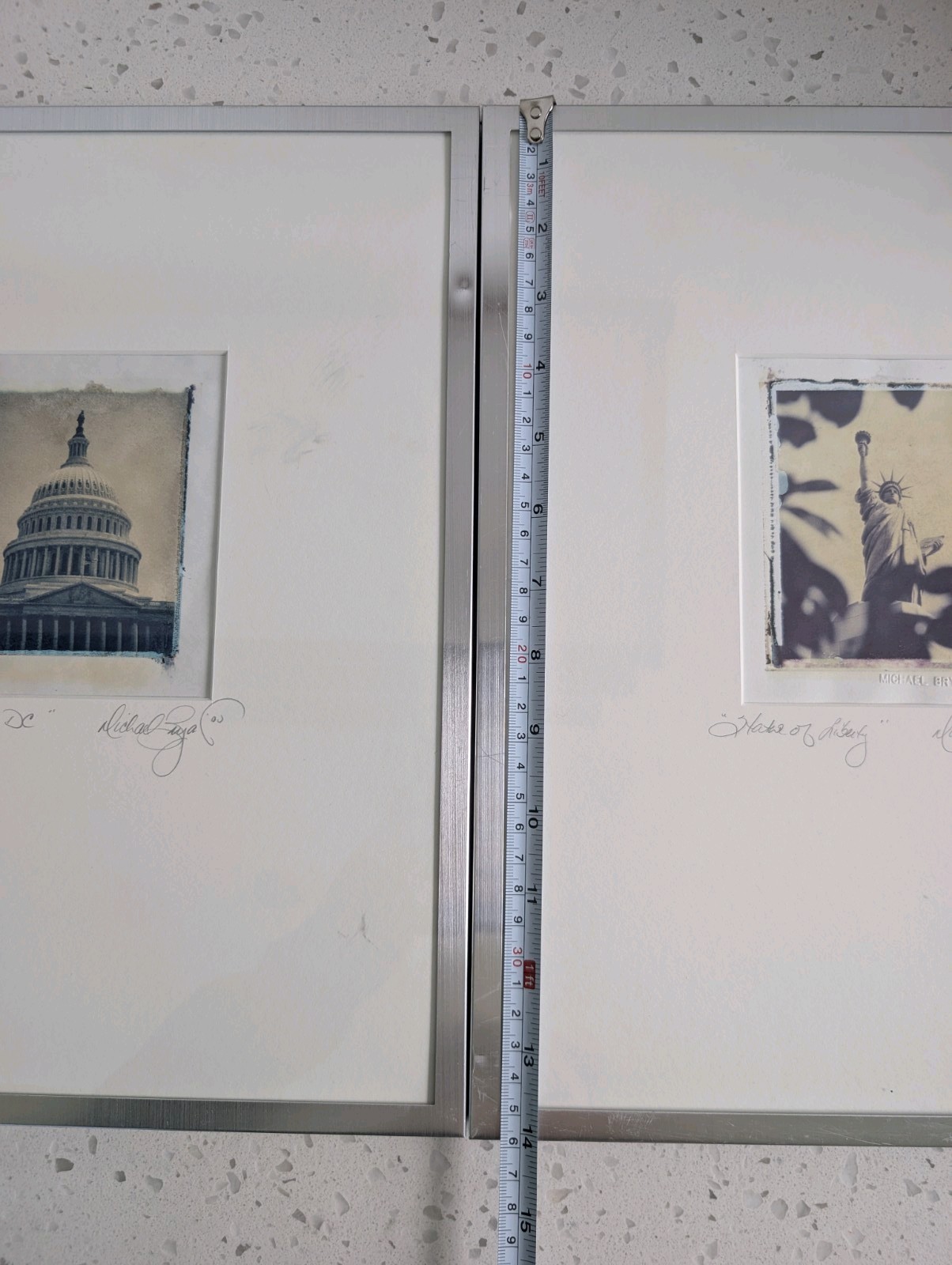Vintage signed Michael Bryant Photography USA Art, Black & White Set Of 2